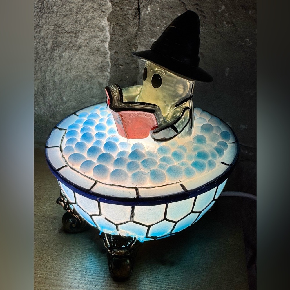 New Halloween Ghost in Bubble Bath Bathtub Resin USB Night Light Lamp - 5” - Picture 3 of 12